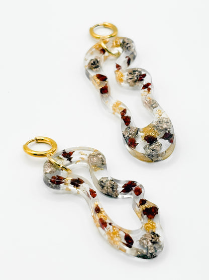 The Final Chapter Asymmetric Organic Earrings