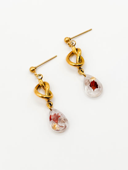 The Final Chapter Teardrop Knot Drop Earrings