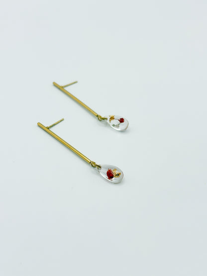 Mon Chéri Linear Mini Teardrop Earrings