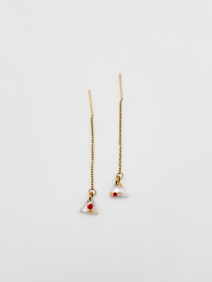 Mon Chéri Triangle Mini Threader Earrings