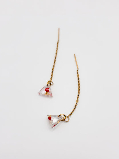 Mon Chéri Triangle Mini Threader Earrings