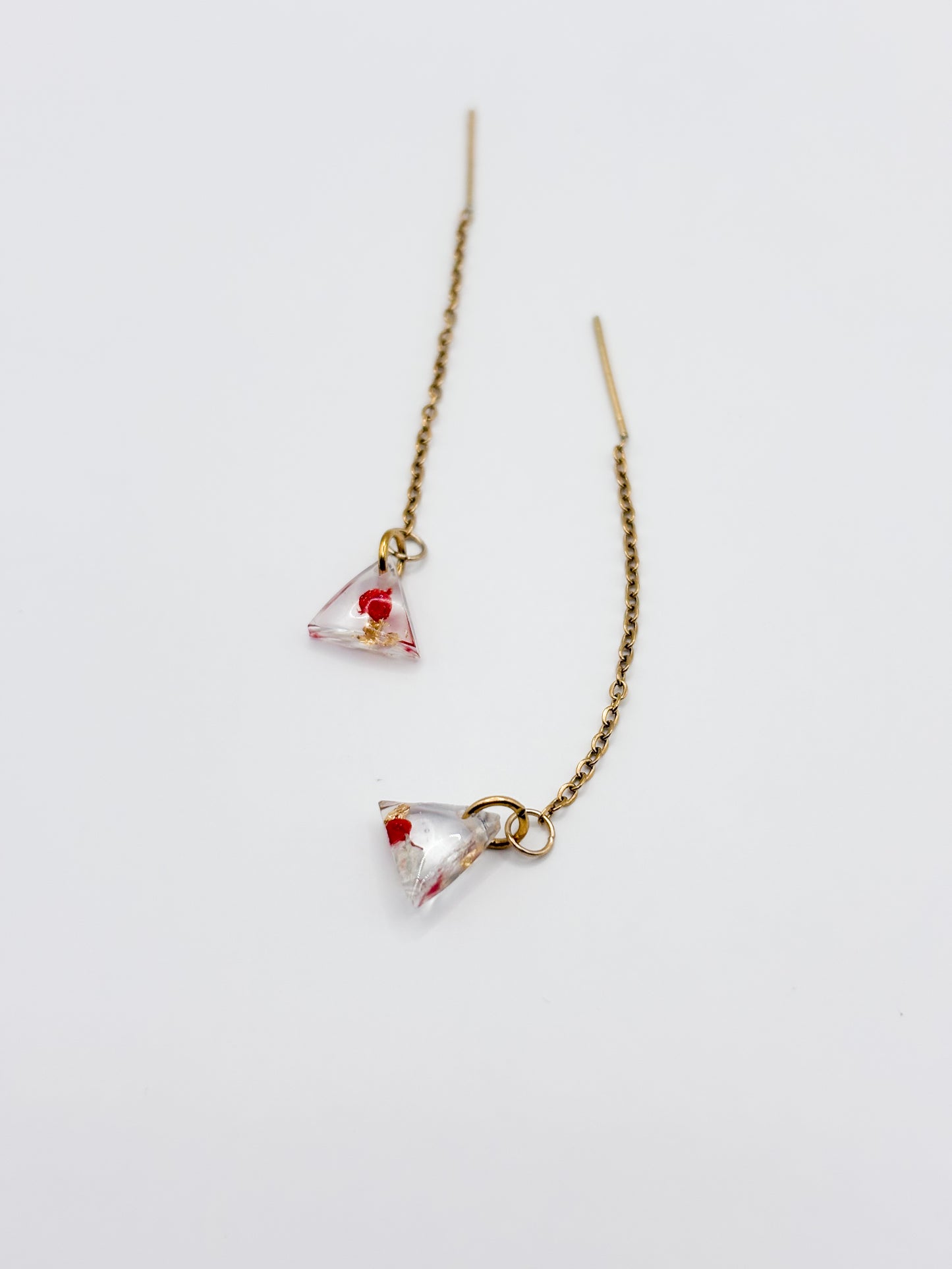 Mon Chéri Triangle Mini Threader Earrings