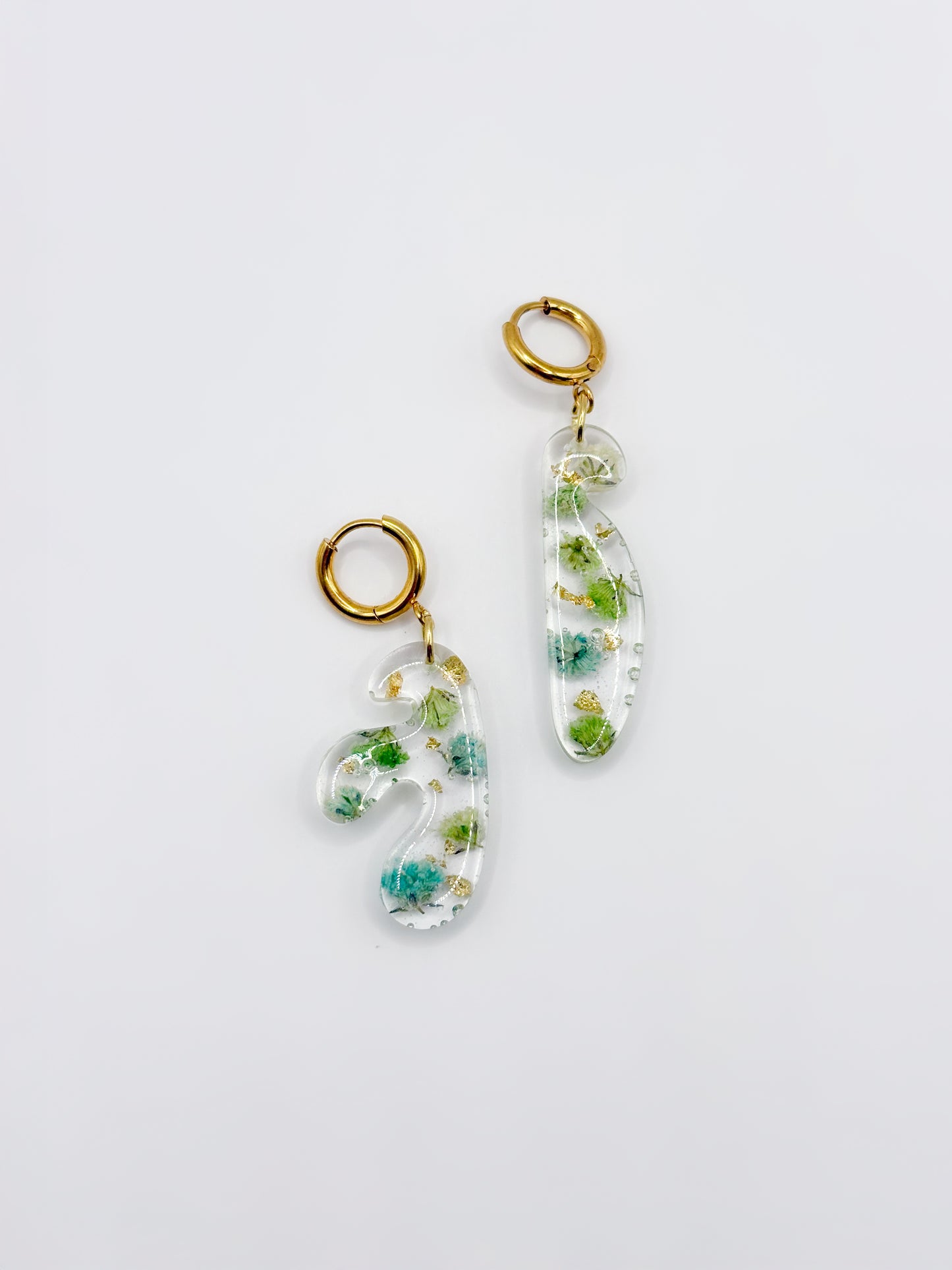 Forgotten Gardens Mini Asymmetric Organic Earrings