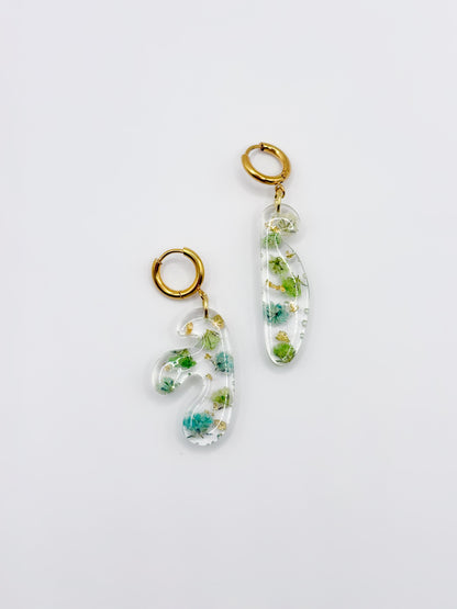 Forgotten Gardens Mini Asymmetric Organic Earrings