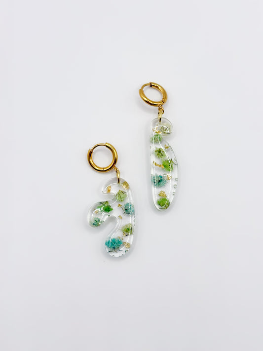 Forgotten Gardens Mini Asymmetric Organic Earrings