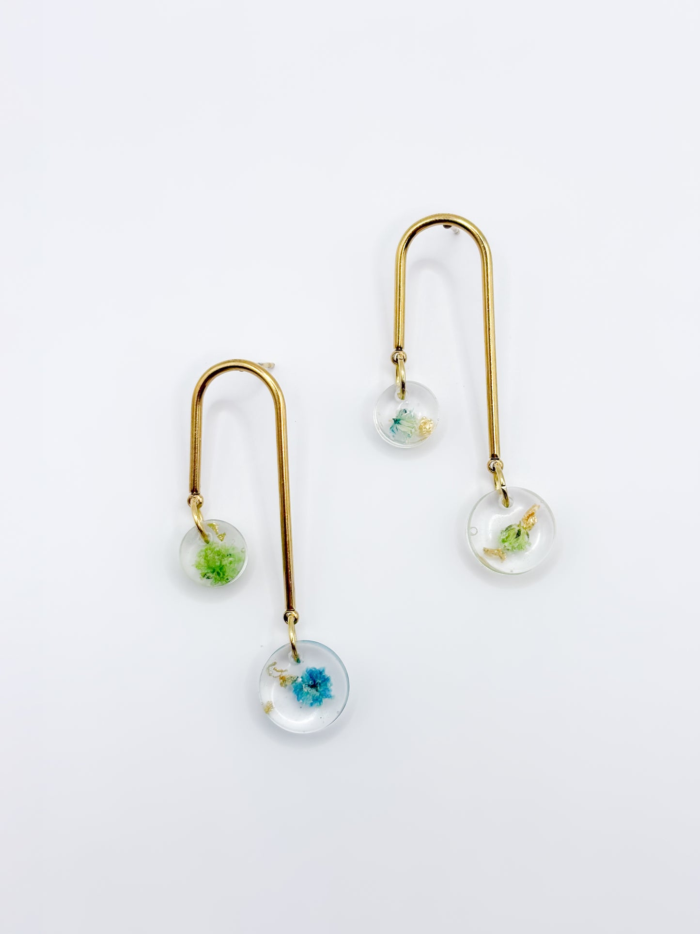 Forgotten Gardens Asymmetric Arch Drop Earrings