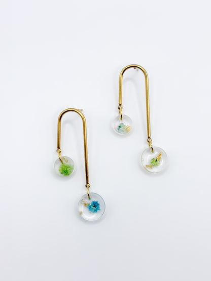 Forgotten Gardens Asymmetric Arch Drop Earrings