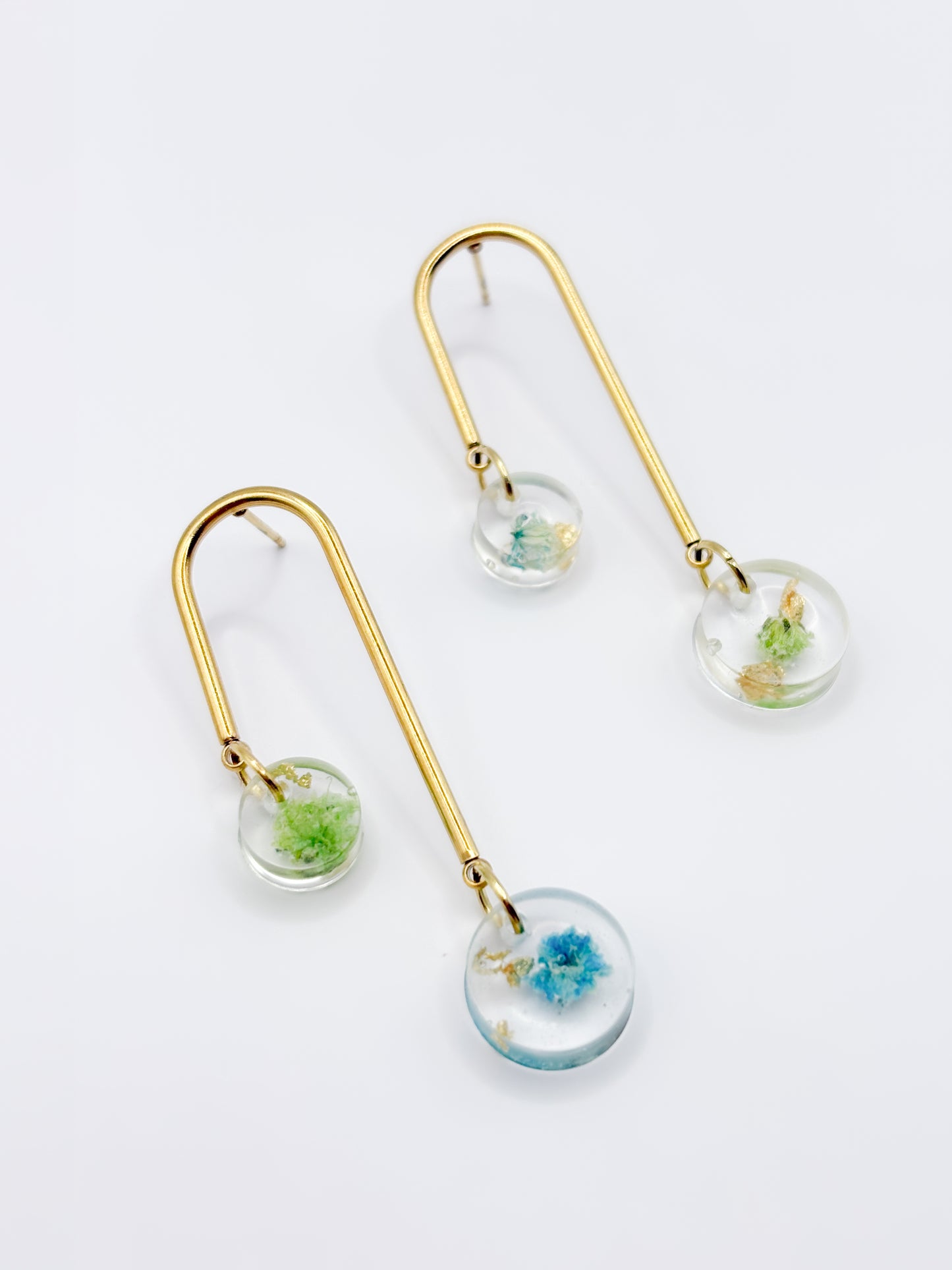 Forgotten Gardens Asymmetric Arch Drop Earrings