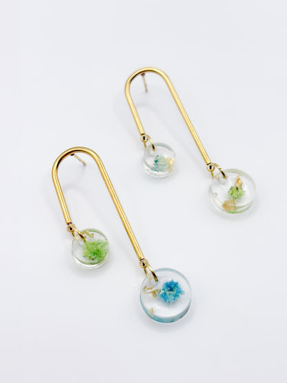 Forgotten Gardens Asymmetric Arch Drop Earrings