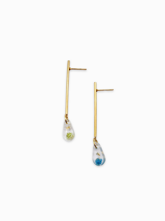 Forgotten Gardens Linear Mini Teardrop Earrings