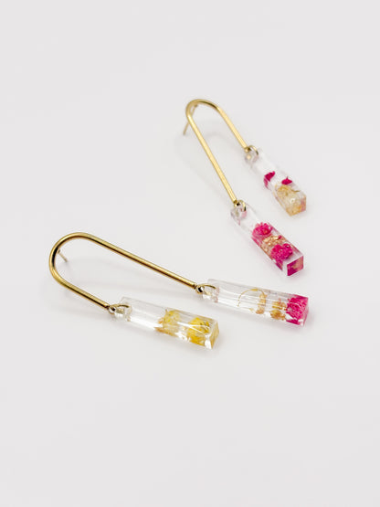 Strawberry Lemonade Asymmetric Arch Drop Earrings