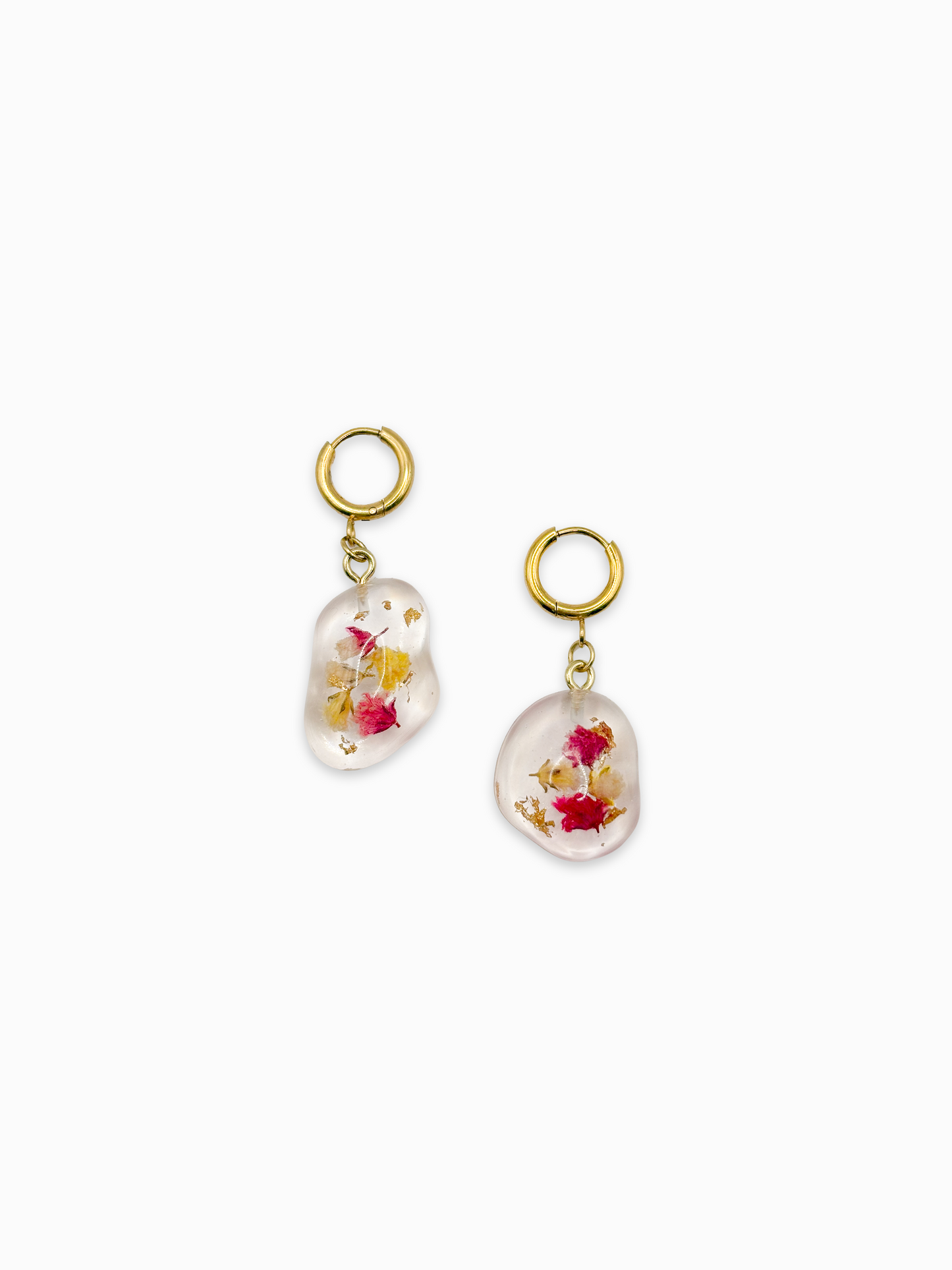 Strawberry Lemonade Pebble Earrings