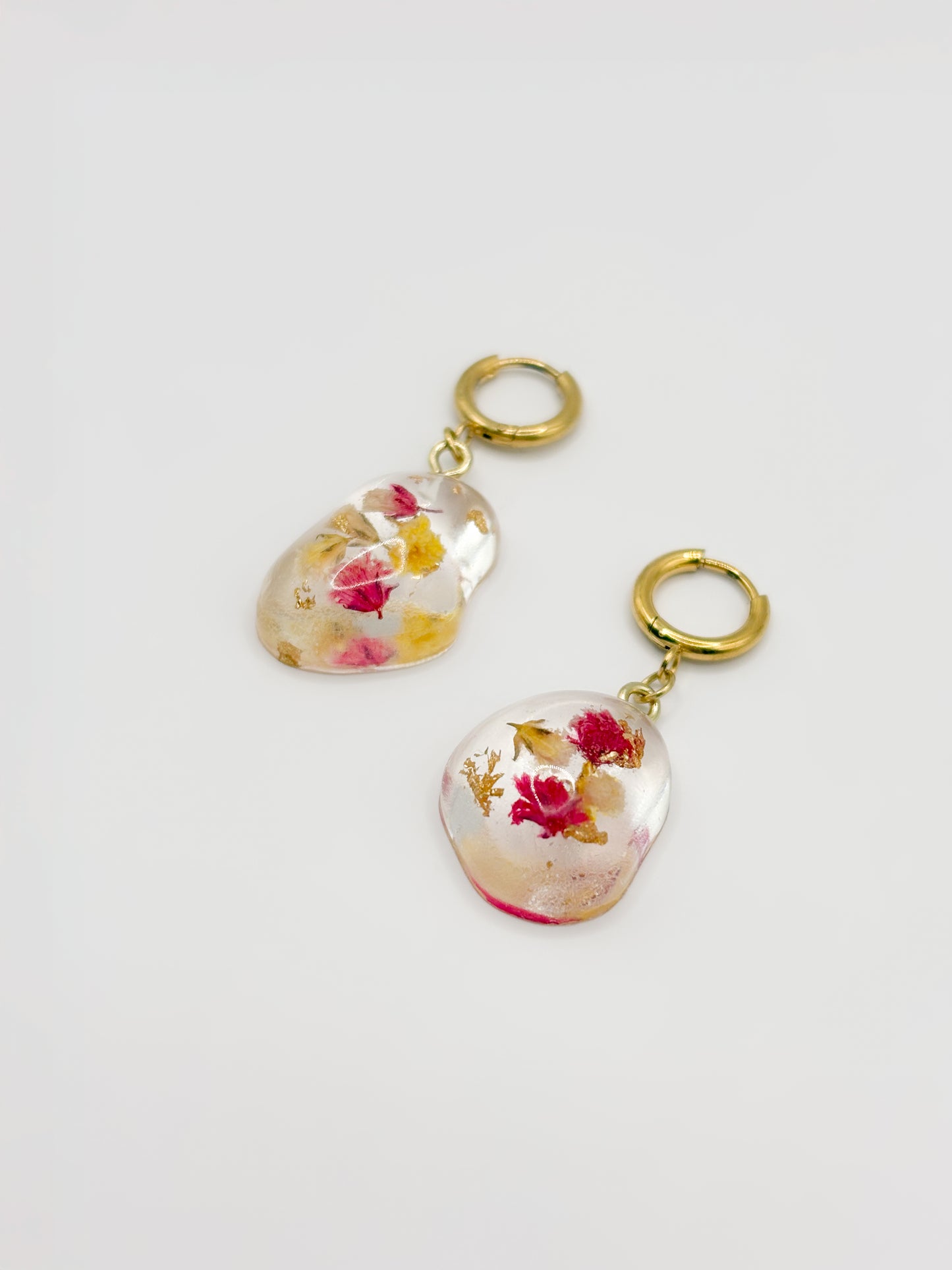 Strawberry Lemonade Pebble Earrings