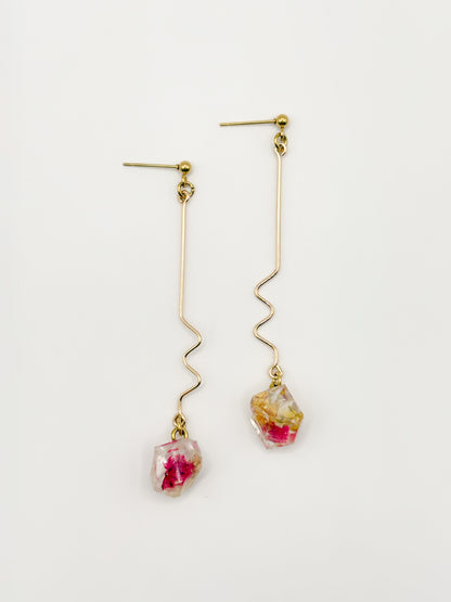 Strawberry Lemonade Crystal Wiggle Drop Earrings