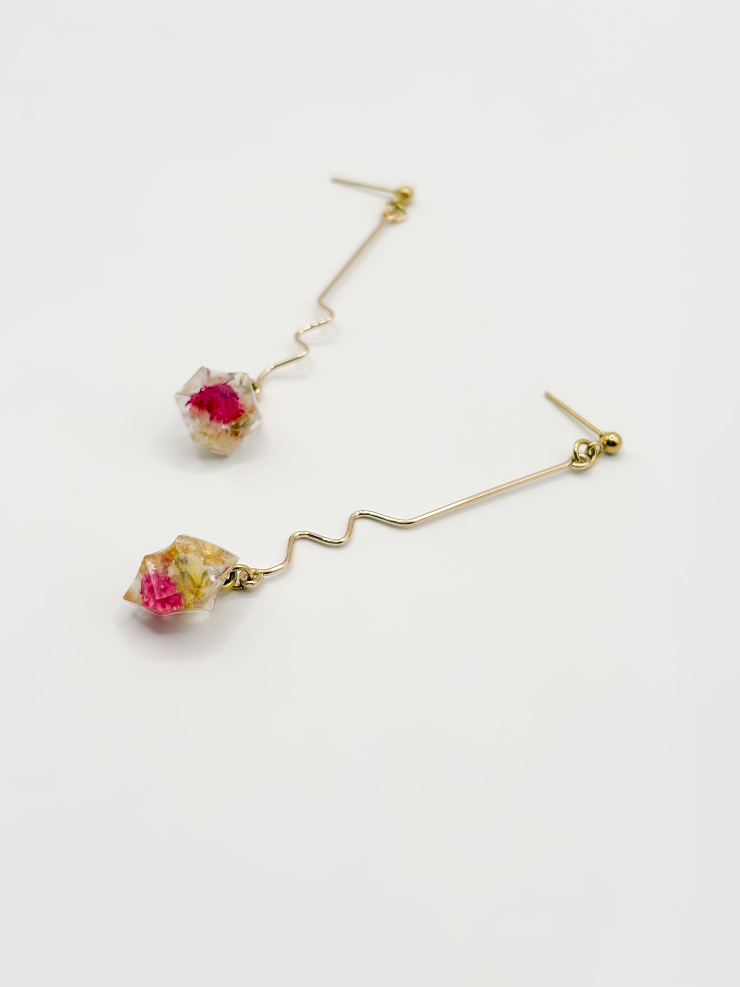 Strawberry Lemonade Crystal Wiggle Drop Earrings