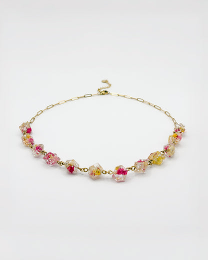 Strawberry Lemonade Crystal Necklace