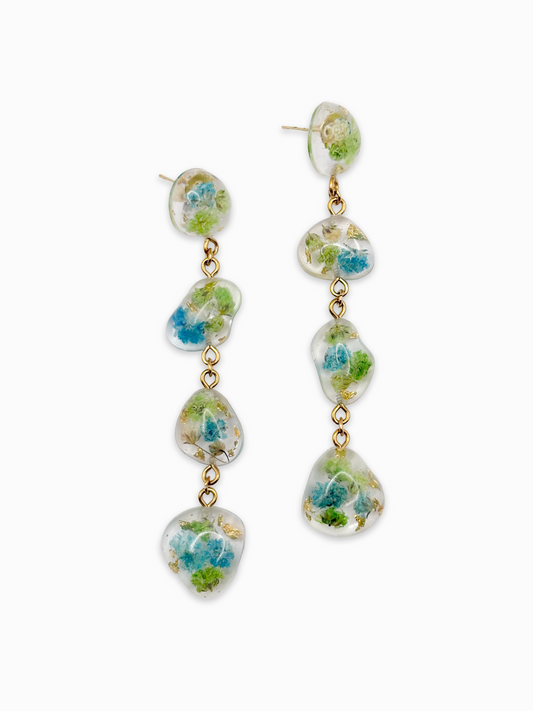 Forgotten Gardens Small Pebble 4-Drop Earrings