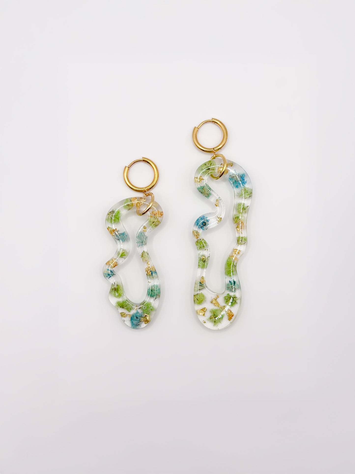 Forgotten Gardens Asymmetric Organic Earrings