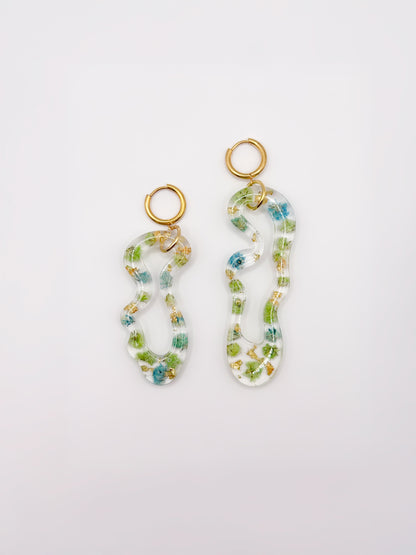 Forgotten Gardens Asymmetric Organic Earrings