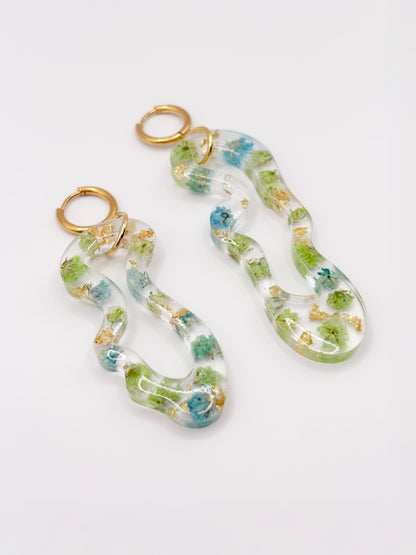 Forgotten Gardens Asymmetric Organic Earrings