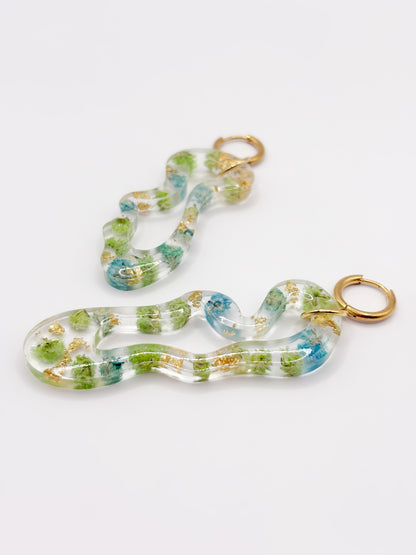 Forgotten Gardens Asymmetric Organic Earrings