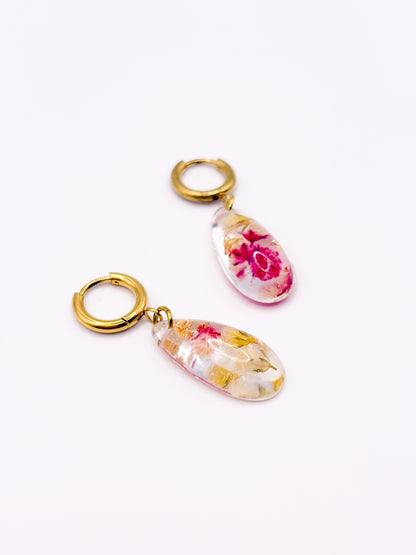 Strawberry Lemonade Teardrop Earrings