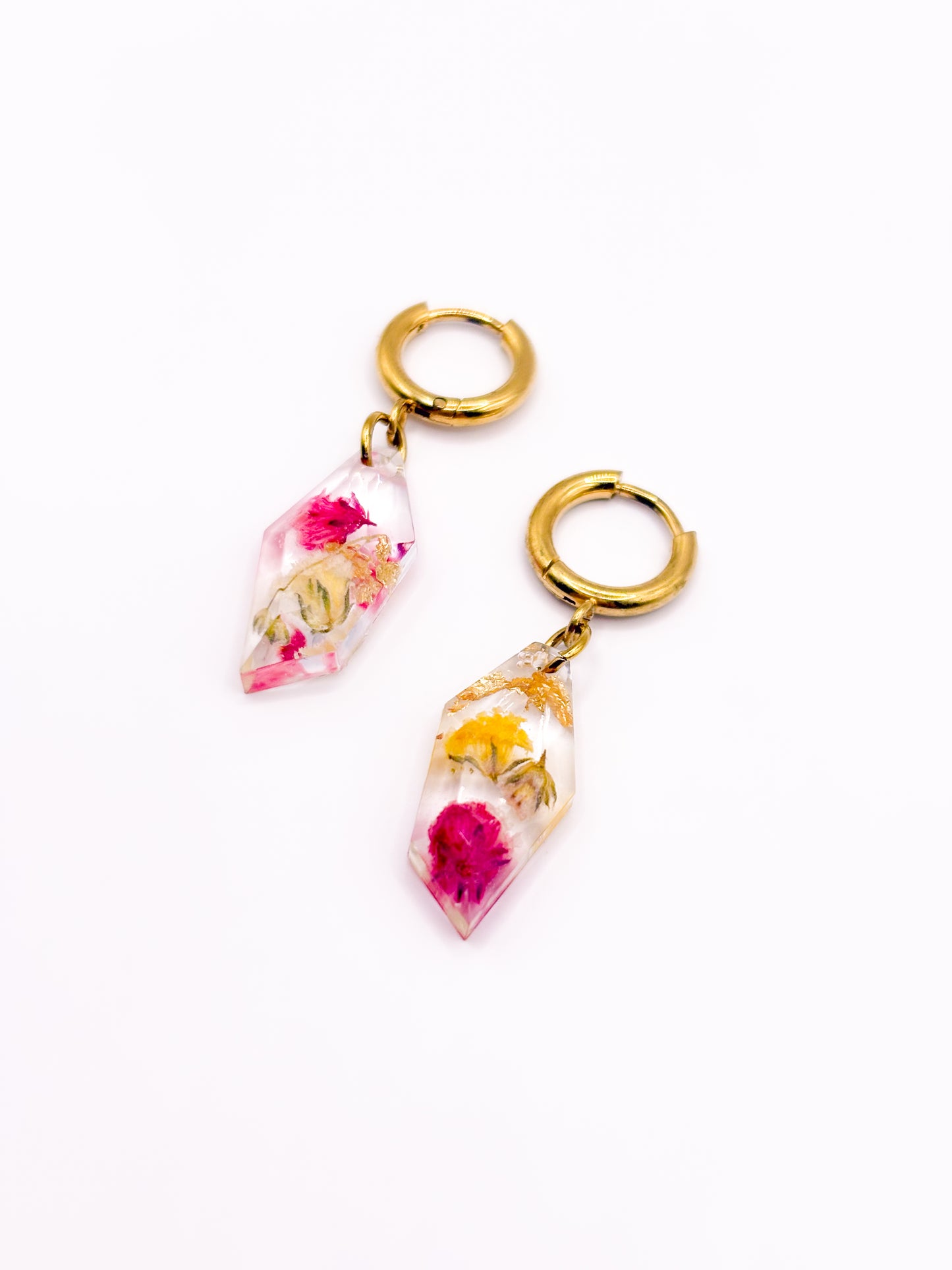 Strawberry Lemonade Faceted Earrings