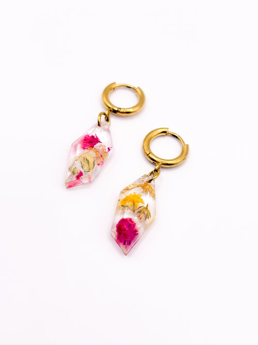 Strawberry Lemonade Faceted Earrings