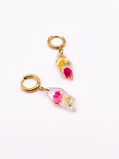 Strawberry Lemonade Faceted Earrings