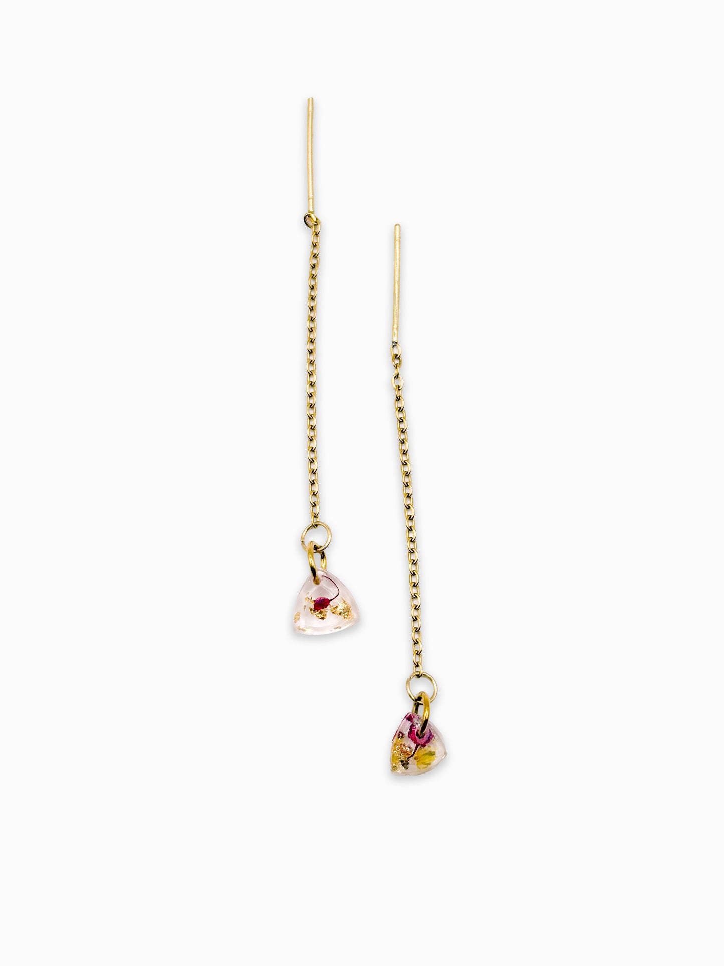 Strawberry Lemonade Triangle Mini Threader Earrings