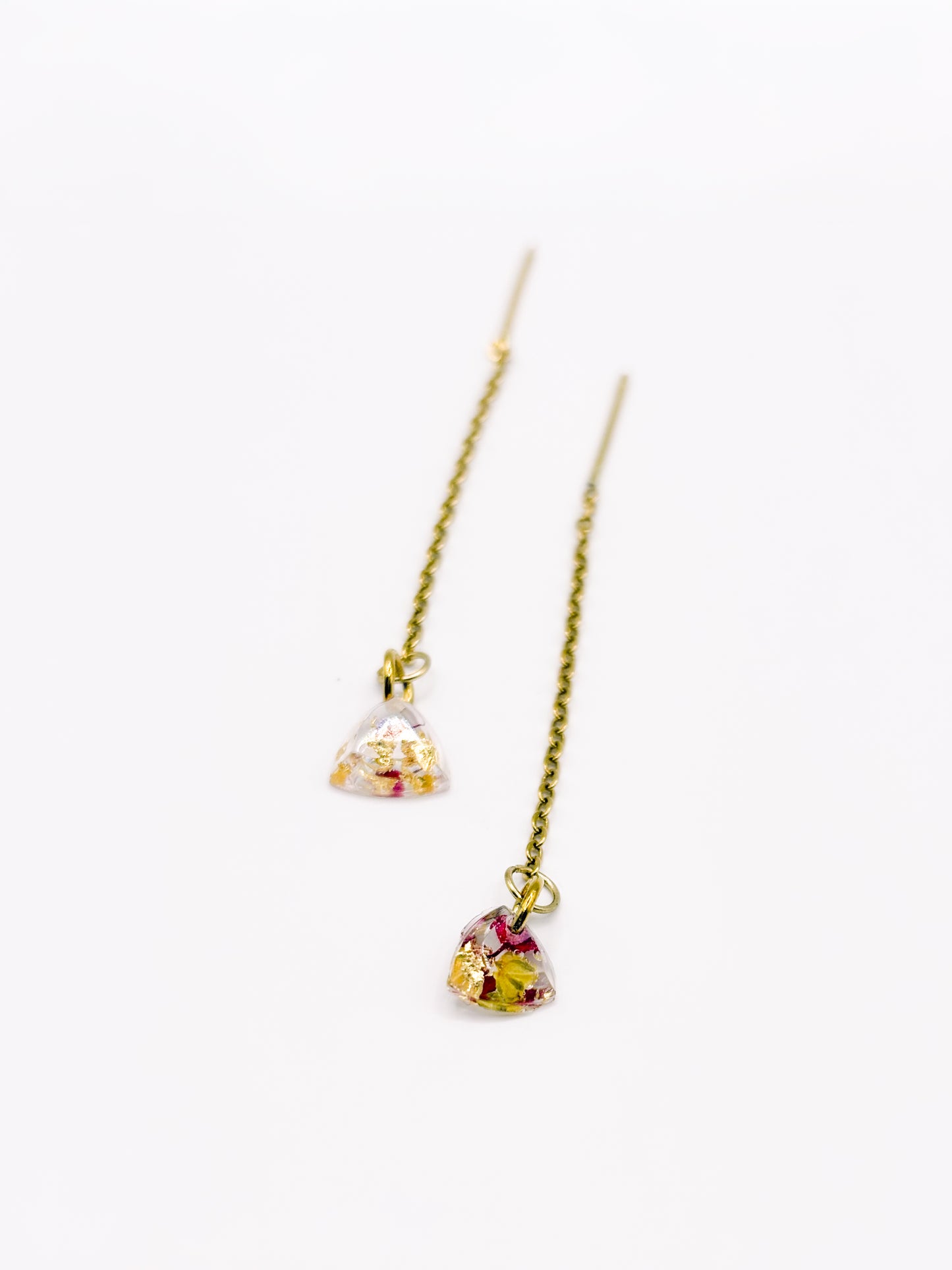 Strawberry Lemonade Triangle Mini Threader Earrings