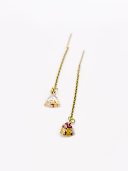Strawberry Lemonade Triangle Mini Threader Earrings