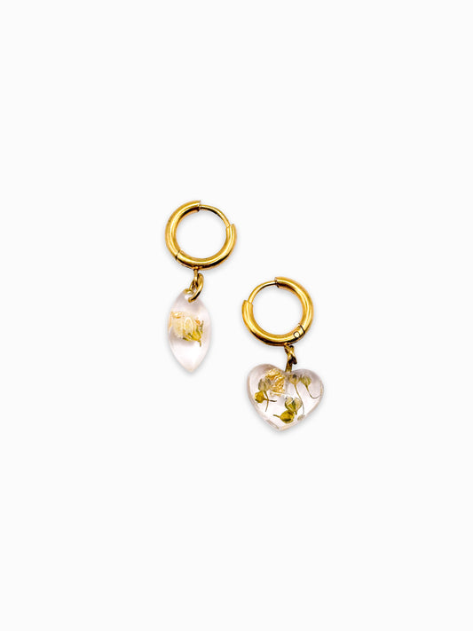 Strawberry Lemonade Asymmetric Earrings