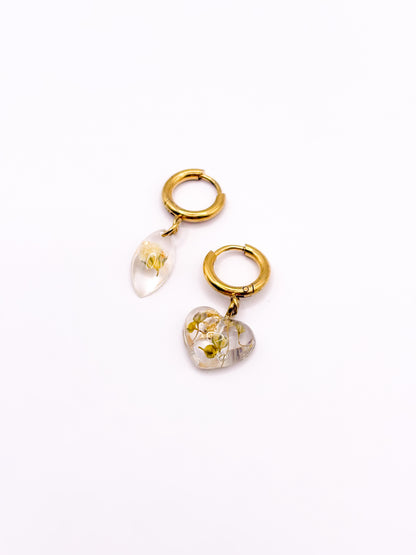 Strawberry Lemonade Asymmetric Earrings