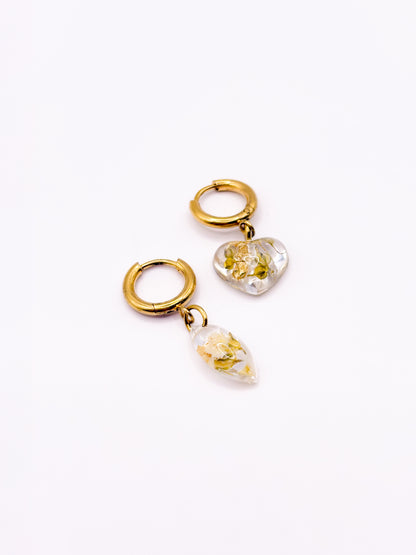 Strawberry Lemonade Asymmetric Earrings