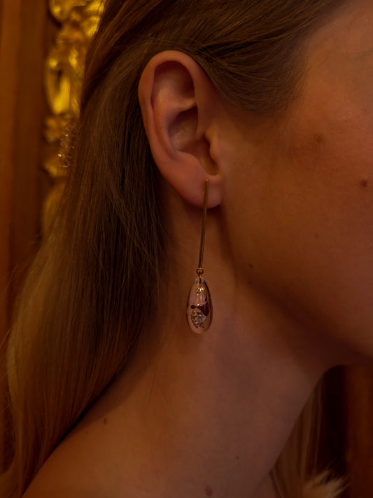 The Final Chapter Linear Teardrop Drop Earrings