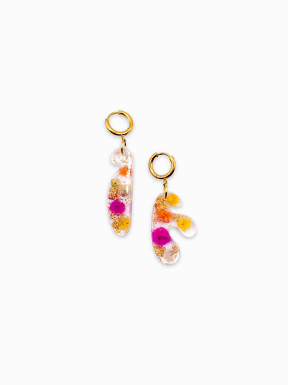 Fleur de Soleil Mini Asymmetric Organic Earrings