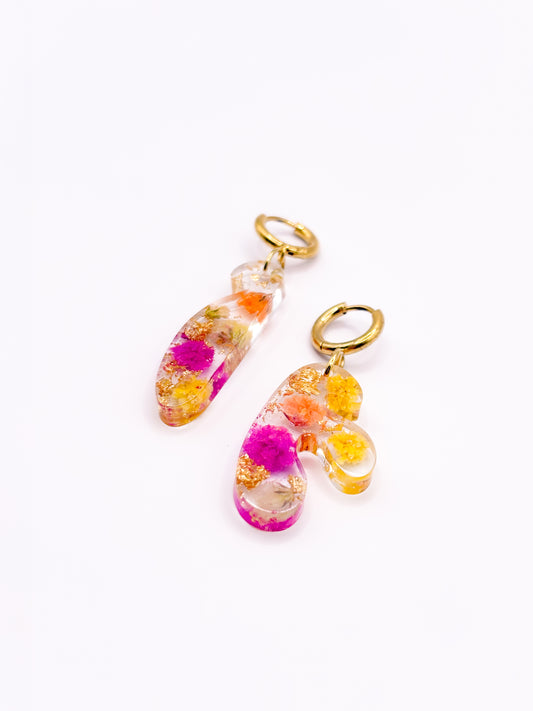 Fleur de Soleil Mini Asymmetric Organic Earrings
