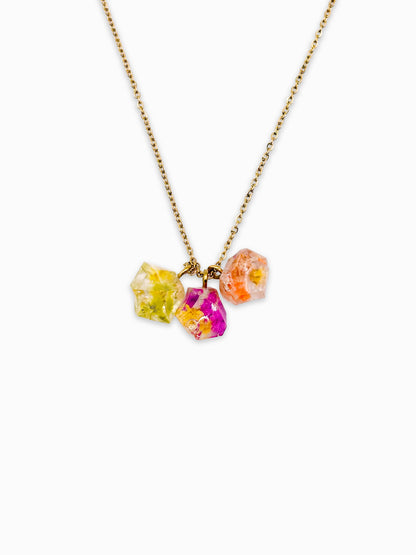 Fleur de Soleil Crystal Cluster Necklace