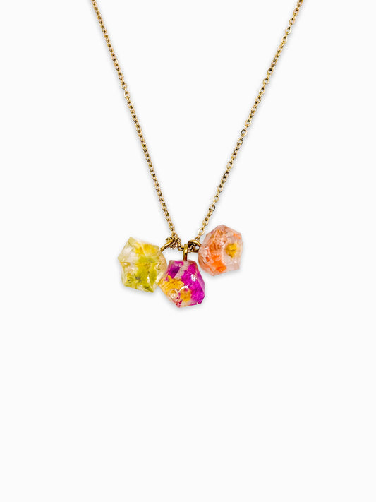 Fleur de Soleil Crystal Cluster Necklace