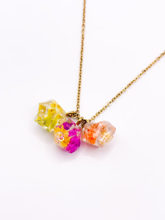 Fleur de Soleil Crystal Cluster Necklace