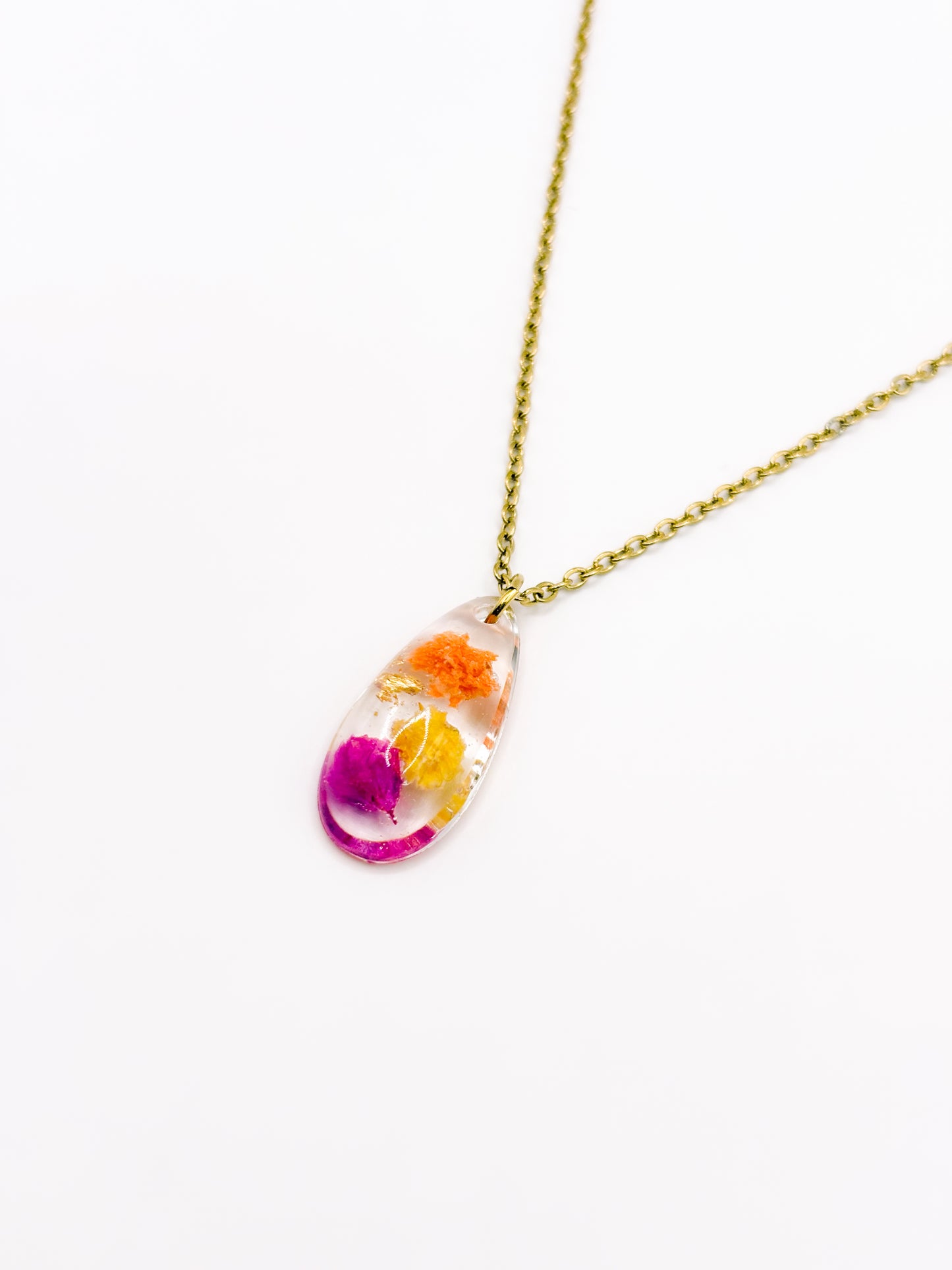 Fleur de Soleil Teardrop Necklace