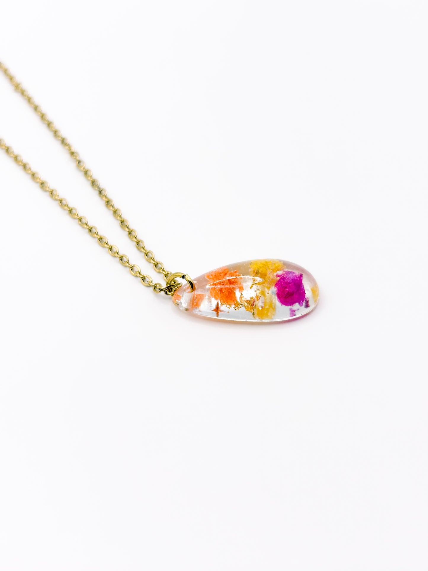 Fleur de Soleil Teardrop Necklace
