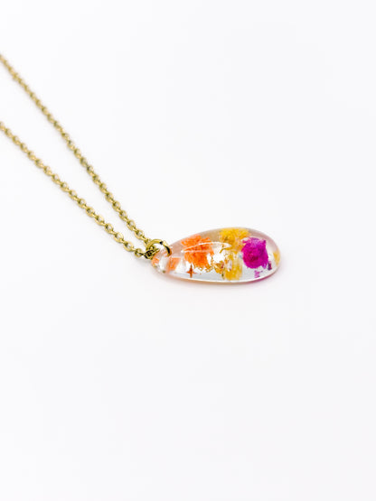 Fleur de Soleil Teardrop Necklace