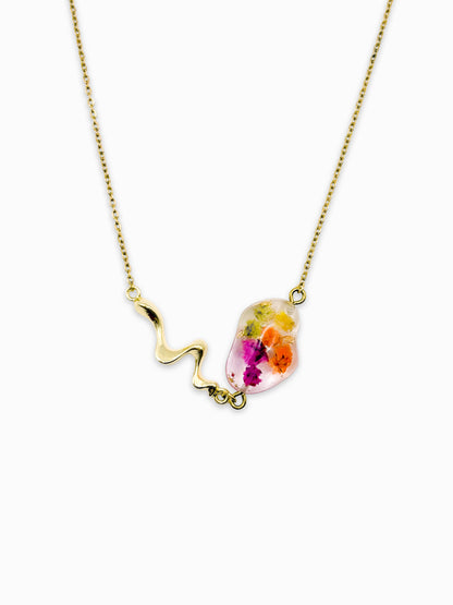 Fleur de Soleil Liquid Pebble Necklace
