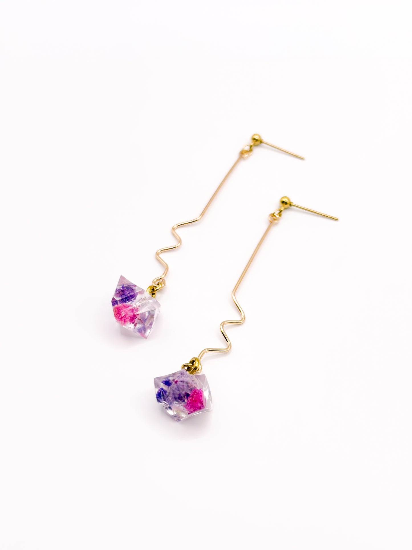La Vie en Violet Crystal Wiggle Drop Earrings