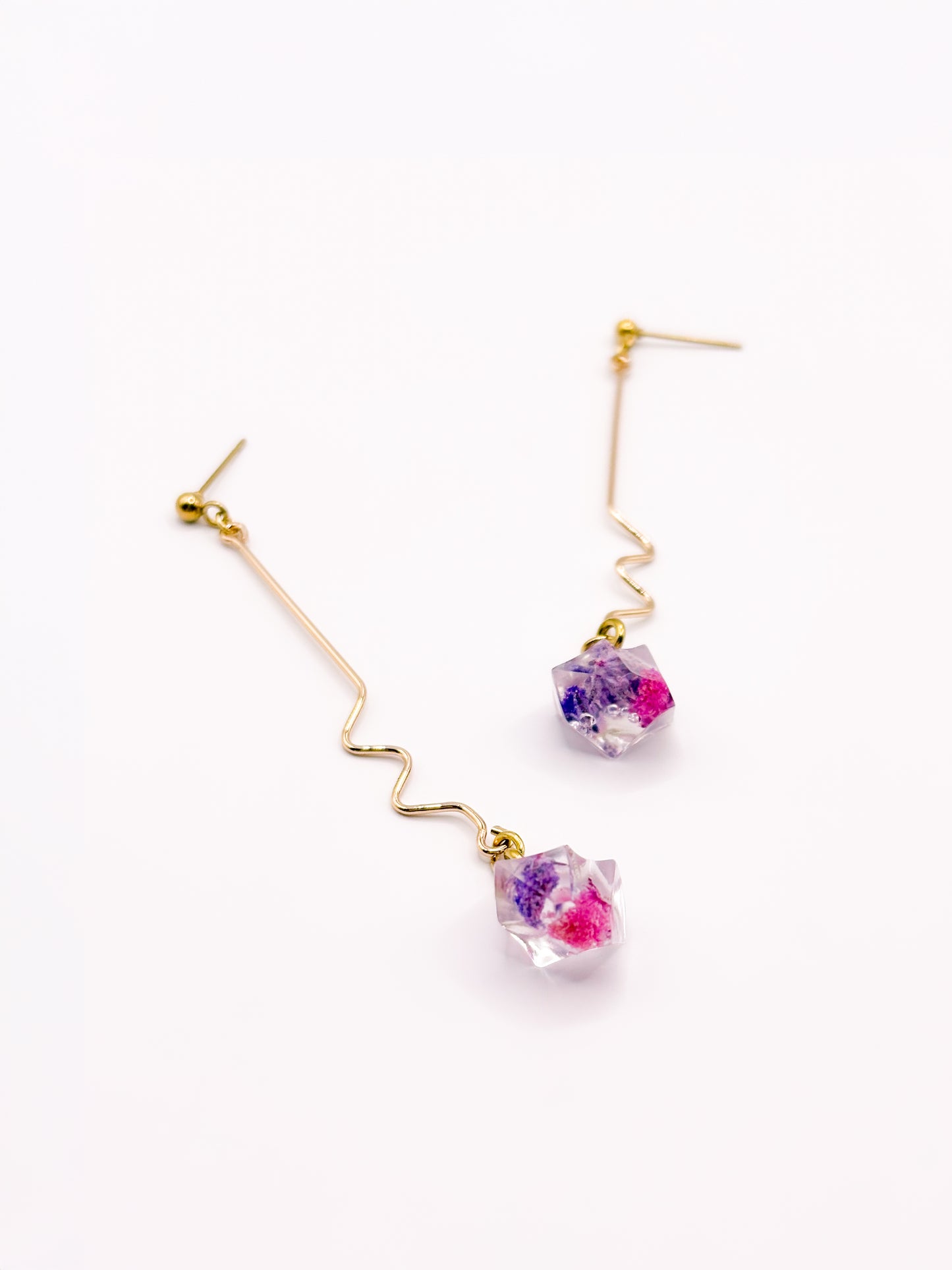 La Vie en Violet Crystal Wiggle Drop Earrings