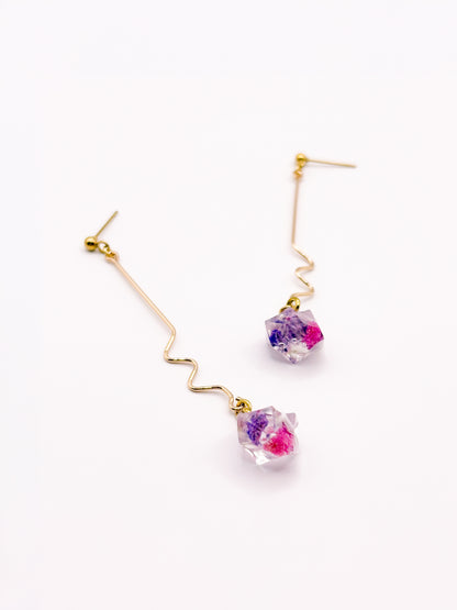 La Vie en Violet Crystal Wiggle Drop Earrings