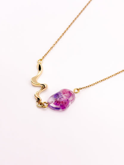 La Vie en Violet Liquid Pebble Necklace