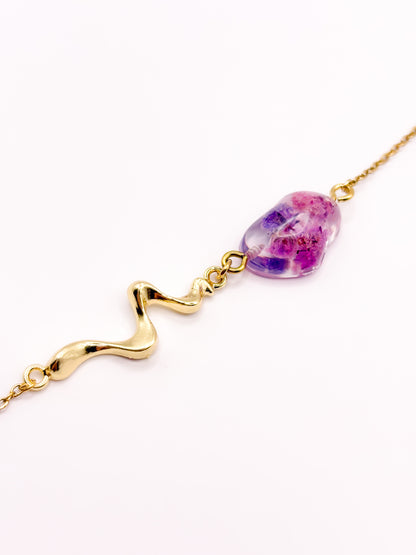 La Vie en Violet Liquid Pebble Necklace